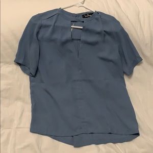 Dusty Blue Flowy Top